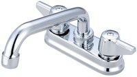 0094-A Central Brass ADA Polished Chrome Lead Free 4 in Centerset 2 Hole 2 Handle Laundry Faucet 