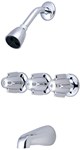 0968-z Central Brass Polished Chrome 3 Handle Tub & Shower Trim Kit CAT152,9682,15202708,763439020550,30763439020551