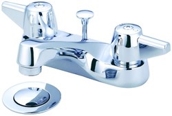 1137-DA Central Brass Polished Chrome ADA LF 4 Centerset 3 Hole 2 Handle Bathroom Sink Faucet 1.5 gpm ,