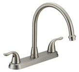P4b-250ss Matco Ada Stainless Lf 8 In Centerset 3 Hole 2 Handle Kitchen Faucet Not Factory Fresh Packaging Status L 