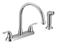 P4B-260C Matco ADA Polished Chrome Lead Free 8 in Centerset 4 Hole 2 Handle Kitchen Faucet With Matching Spray CATMATFPL4,P4B-260C,82647146938,P4B260C,MSF,MNKSF,2HKSF,KSF,BL-260C,082647139411,LEAD FREE,BL260C,P4B260C,MATBL260C,082647146938,