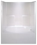 G6042TSHSL-WHT Aquarius AcrylX White 42 in X 60 in Left Hand, Above The Floor Rough-In Alcove Tub/Shower Combo ,