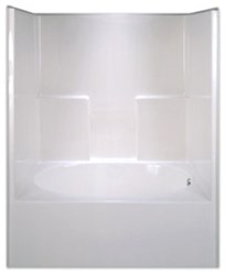 G6042TSHSR-WHT Aquarius AcrylX White 42 in X 60 in Right Hand, Above The Floor Rough-In Alcove Tub/Shower Combo ,