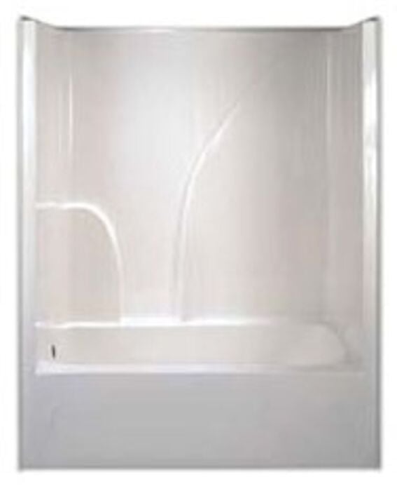 G6032TSHSLWHT Hamilton White 5 ft Left Hand Acrylic Tub/Shower Combo 