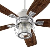 13525-9 Galveston Patio 52 in Ceiling Fan 5126 cfm Outdoor Galvanized Body/Walnut Blade ,