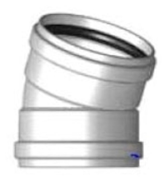 WESTLAKE PIPE & FITTINGS CANADA G1704 4 in PVC 221/2 Degree Bend G