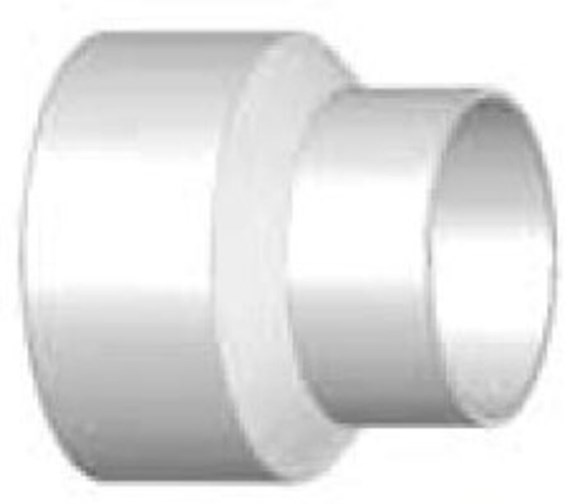 WESTLAKE PIPE & FITTINGS CANADA P661 6X4 Pvc Sdr Reducer Coupling (Swr Hubxswr Hub) 46722856