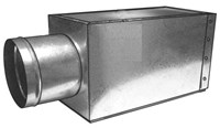 501E1267 Royal Metal 12 in X 6 in X 7 in ASTM A653 CS Type B Steel R4 Insulated End Tap Register Box 
