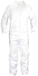 6853 SAS Safety White Disposable Coverall Large ,