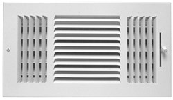 01051408Cw 140 14 X 8 Bright White Enamel Steel 3- Way Register ,SEL160148,160148,140-14X8,160,140148,1051408,1051408CW