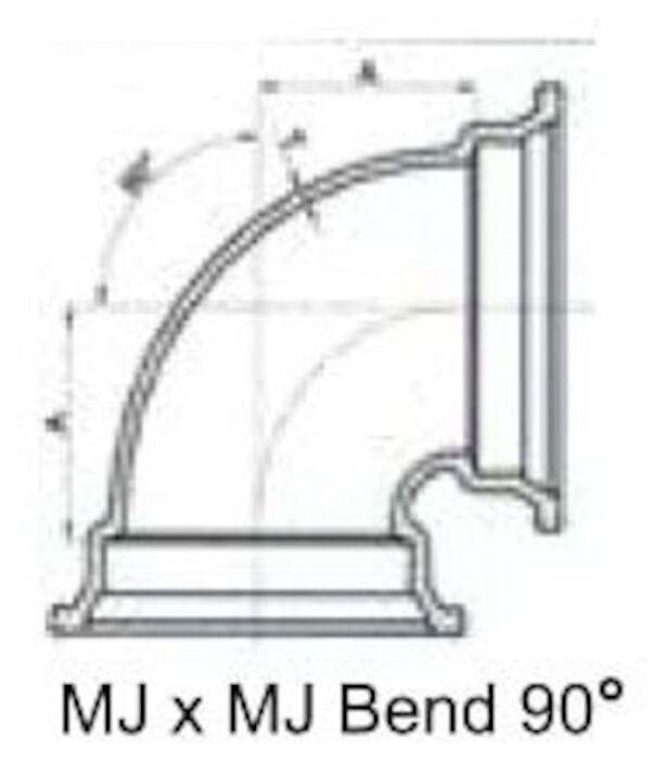 Sigma Corp - SSB 12 C153 DI MJ X MJ 90 Elbow Mechanical Joint L/Acc