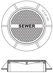MH112 Sigma 23-1/2 in Sewer Ring &amp; Cover ,MH30024,MHC,VM3I,SMH