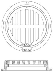 MH1824G 24 in Round Frame and Grate Sigma ,MH1824G,CIG24,RF24,RFG24,IFG24,FG24,CIFG24,RG24,RFG,CASRGR24,CAS