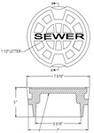 VB2600S Sigma 5-1/4 Cast Iron Sewer Cover ,VB2600S,CASVBALS514,CAS