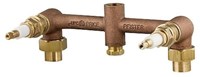 07-31Xa 8 Fixed Ct Brs Valve Body 1/2 Union Inlets X 1/2 Ip Outlets With Copper Union Adapter 