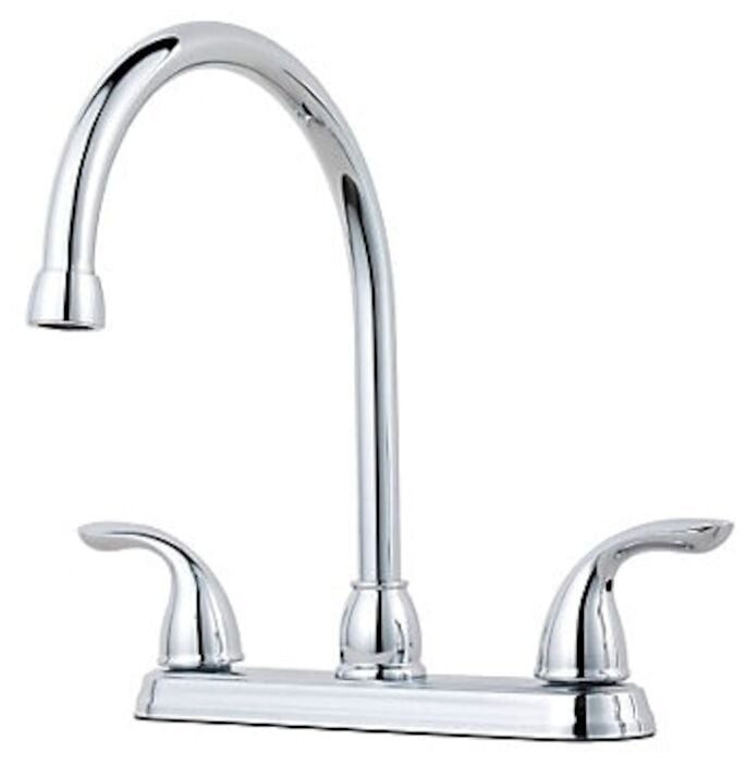 Pfirst Series 2-Handle Kitchen Faucet in Polished Chrome 3 HOLE