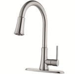 G529-pf1s D-w-o Price Pfister Pfirst Series Ada Ss Lf 8 Centerset 1 Or 3 Hole 1 Handle Kitchen Faucet 3 Function Pull Down Spray 