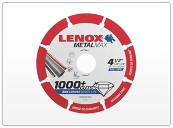 1972921 Lenox 4-1/2 Cut-off Wheel CAT500,MFGR VENDOR: LENOX,PRCH VENDOR: LENOX,885363171716,