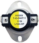 L150 Thermodisc SPST 150 Degree F Open/130 Degree F Close/20 Degree F Differential Limit Thermostat ,L150,GPL150,L15020,L150,38436914,687152020515