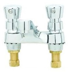 B-0831 T&amp;S Brass Polished Chrome ADA LF 4 in Centerset 2 Handle Metering Faucet 2.2 gpm ,B831,B0831,TSMF