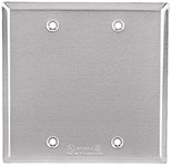 2CCB Weatherproof Die Cast Aluminum 2 Gang Blank Cover Device Mounted Gray ,2CCB,HUB51750,WPBZ