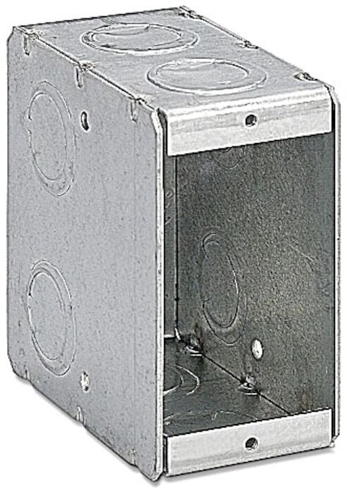 1-MB Steel City 22 Cu In 1 Gang Silver Electrical Box 