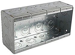 4-MBS T&B 64 Cu In 4 Gang Silver Electrical Box ,