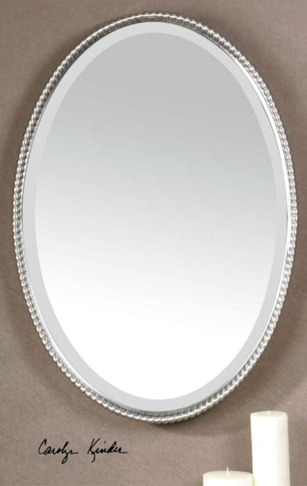 01102 Sherise Oval Metal 22X32 Mirror Accent Mirror