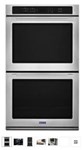 27" DOUBLE TRUE CONVECTION (UPPER WALL OVEN SELF-CLEAN 4.3 CAPACITY CONVECT CONVERSION ROLLER RACK POWER PRE-HEAT FIT SYSTEM FINGERPRINT RESISTANT STAINLESS STEEL ,