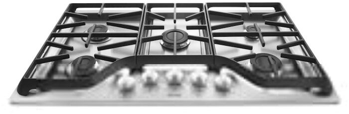 36" 5 BURNERS STAINLESS STEEL TOP FRONT CONTROLS 15K BTU POWER BURNER 1-12K BTU 2-9K BTU 1-5K BTU SIMMER BURNER CAST-IRON GRATES STAINLESS LOOK KNOBS 10 YR WARRANTY ,MGC7536DS