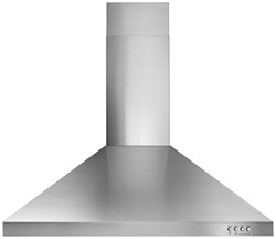30" CANOPY WALL HOOD 400CFM 3-SPEED PUSH BUTTON CONTROL LED LIGHTING DISHWASHER SAFE HEAVY-DUTY ALUMINUM FILTERS ,WVW53UC0FS