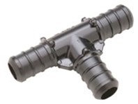 (Crimp) QickSert Polymer Tee - 3/4-Inch Barb x 3/4-Inch Barb x 1-Inch Barb ,QQPT445X,18469005212,0650691,QPTFFG,ZPTFFG