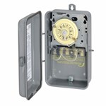 This Heavy-Duty Steel Case Electromechanical Time Switch Is Designed For Industrial Commercial & Residential Applications. It Features A High Horsepower Rating That Is Ideal For Loads Up To 40 Amps Resistive From 208 Volts & Direct 24-Hour Time Switch Control Of Most Loads. All Models Are Equipped With One On & One Off Tripper. The Unit Contains A 1-Circuit Standard On/Off Single Pole Single Throw 40 Amps 4000 Watt Capacity 208-277 Volts. ,T102R