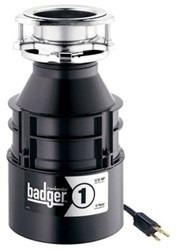 79880A-ISE Badger 1 Garbage Disposal with Cord 1/3 HP ,BADGER 1 W/CORD,B1C,ISD,BADGER1,B1,BADGER