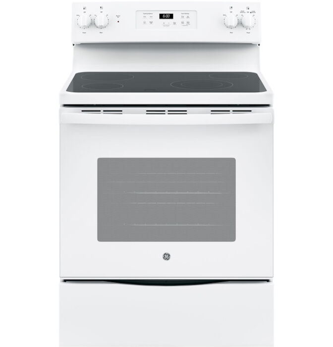 White on White 30 Fs Standard Clean Ranges Radiant 5.3 Cu Ft 3100W 9/6 Power Boil 