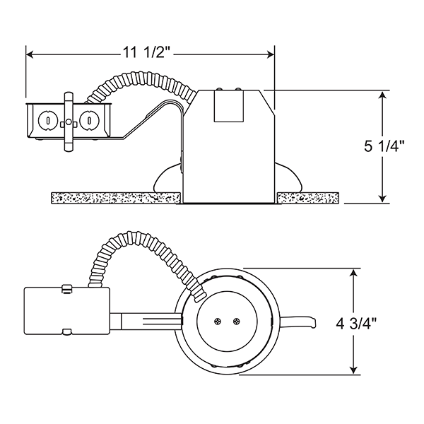 TC1R  4 in Incandescent Remodeled Housing 