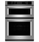 27&quot; COMBO WALL OVEN, UPPER MICROWAVE, LOWER TRUE CONVECTION, GLASS TOUCH CONTROL PANEL ,