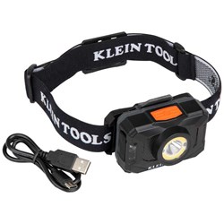 56414 Klein Rechargeable 2-Color LED Headlamp with Adjustable Strap ,