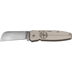 Klein Tools 44007 Lightweight Lockback Knife 2-1/2-In Coping Blade, Silver Handle 92644440076 ,44007,092644440076