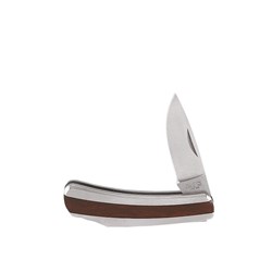 Pocket Knife, Ss Handle W/ Rosewood Insert, 1-5/8 Ss Blade 