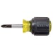 Klein Tools 603-1 Stubby Screwdriver  #2 Phillips  1-1/2-In Shank 92644850325 - 52601853