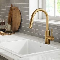 KPF-2620BB Kraus Oletto Dual Function Pull Down Kitchen Faucet Brushed Gold ,