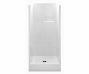 1363TRIO-WH Aquatic White AcrylX Alcove Center Everyday Remodeline Sectionals Shower ,