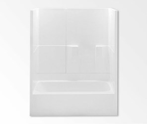 2603TRIOL-WH Aquatic White 60 in X 31.25 in X 73.25 in Alcove Left Tub/Shower Combo ,
