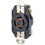 2410 Leviton 20 Amp 125/250 Volt Flush Mounting Locking Receptacle Industrial Grade Grounding V-0-Max Black ,2410,L1420R