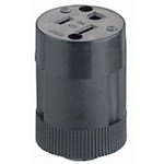 114 Leviton Locking 125 Volts Black TPE Rubber Electrical FEM Connector ,10037,EFP,L114
