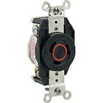 2360 Leviton 20-Amp 125/250-Volt Flush Mounting Locking Receptacle Industrial Grade Non-Grounding V-0-Max Black ,L71020FR,71020FR,80929