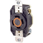 2710 Leviton 30 Amp 125/250 Volt Flush Mounting Locking Receptacle Industrial Grade Grounding V-0-Max Black ,2710,L1430R,74270299