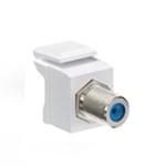 41084-FWF Leviton Quickport F-Type Adapter Nickel-Plated White 