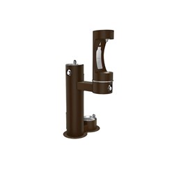 Elkay Outdoor ezH2O Lower Bottle Filling Station Bi-Level Pedestal with Pet Station Non-Filtered Non-Refrigerated Brown ,